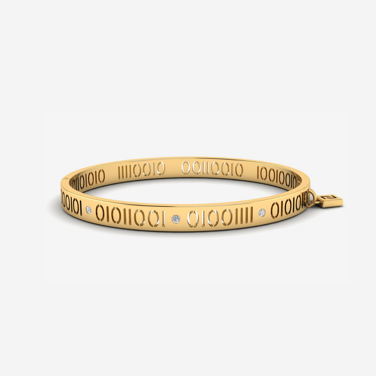 Encoded &quot;I LOVE YOU&quot; Bracelet in Silver