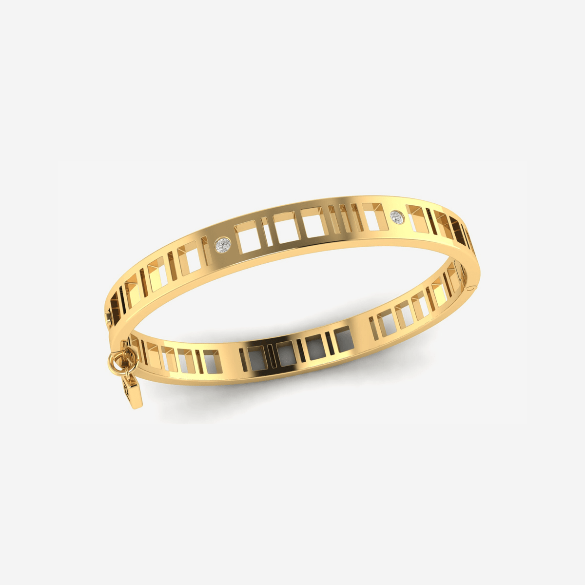 Encoded &quot;UNIQUE&quot; Bracelet in Gold