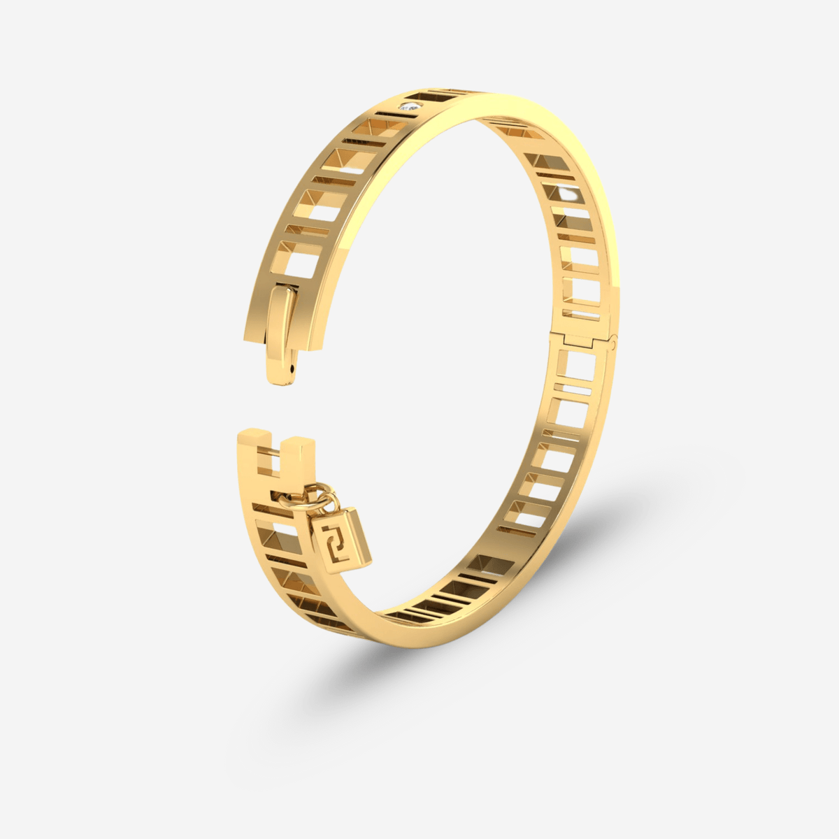 Encoded &quot;UNIQUE&quot; Bracelet in Gold