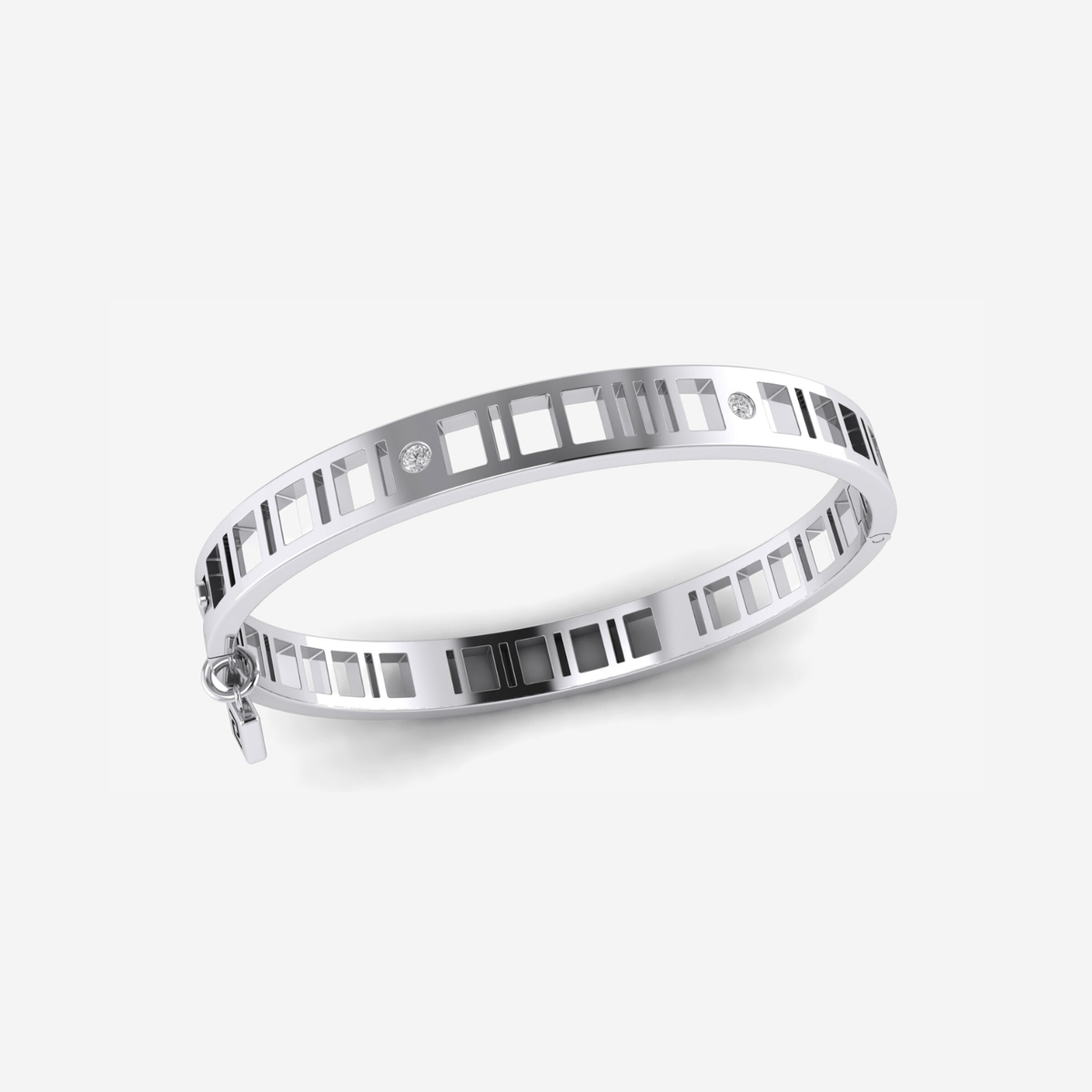 Encoded &quot;UNIQUE&quot; Bracelet in Silver