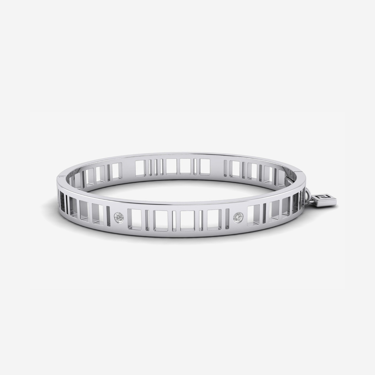 Encoded &quot;UNIQUE&quot; Bracelet in Silver