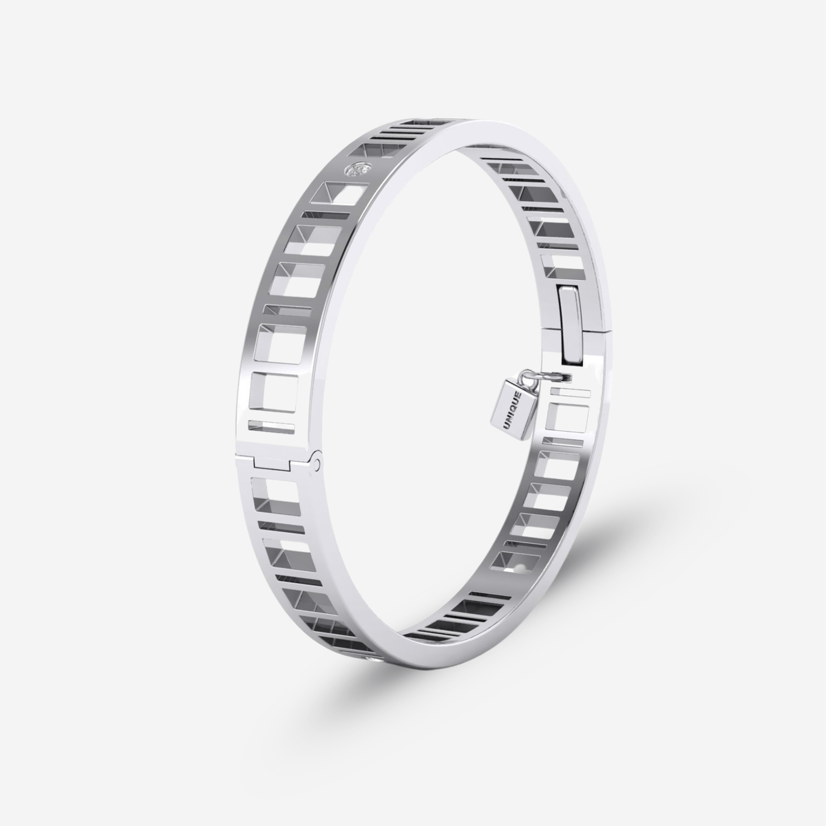 Encoded &quot;UNIQUE&quot; Bracelet in Silver