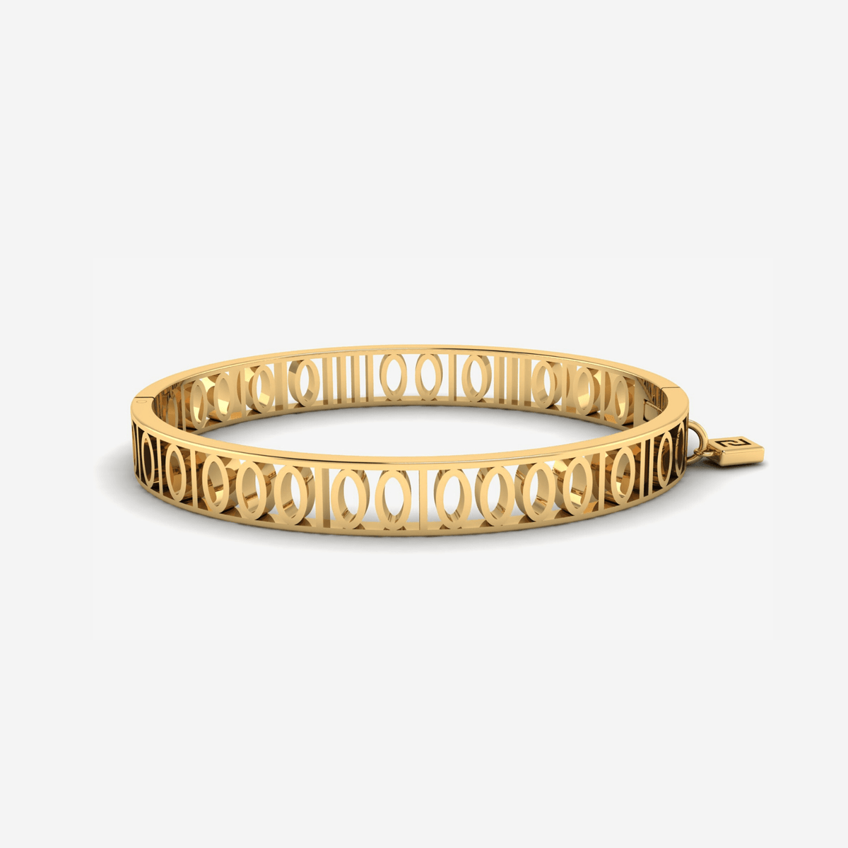 Encoded &quot;WORTHY&quot; Bracelet in Gold