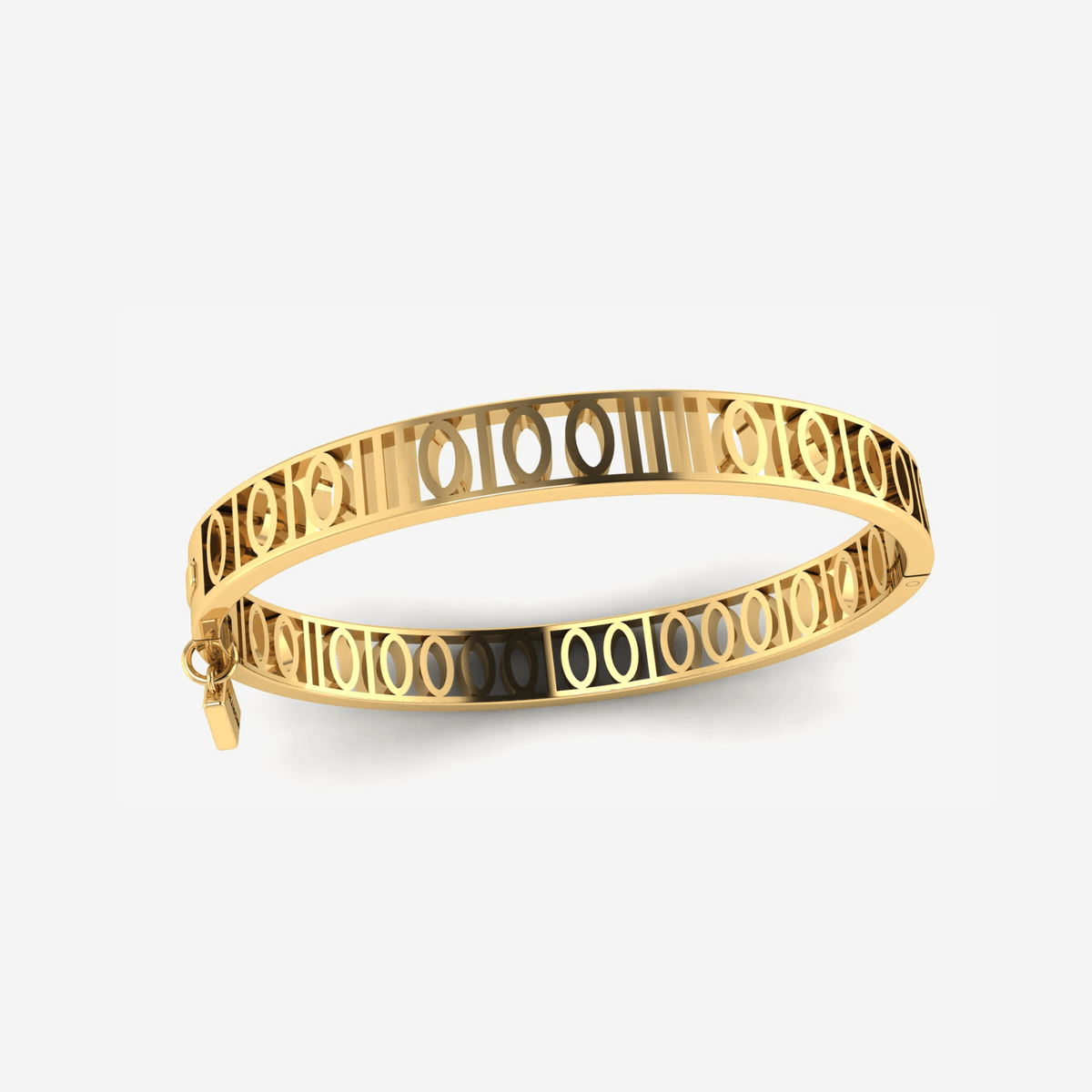 Encoded &quot;WORTHY&quot; Bracelet in Gold