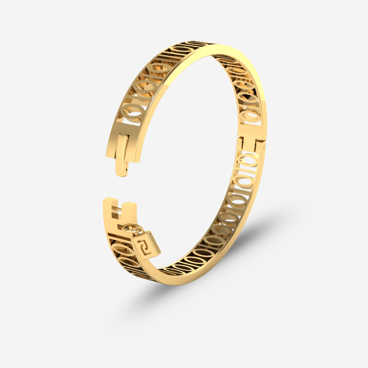 Encoded &quot;WORTHY&quot; Bracelet in Gold