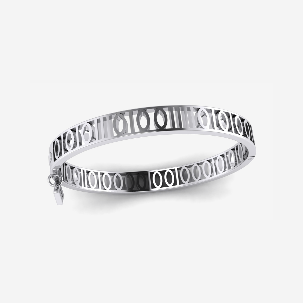 Encoded &quot;WORTHY&quot; Bracelet in Silver