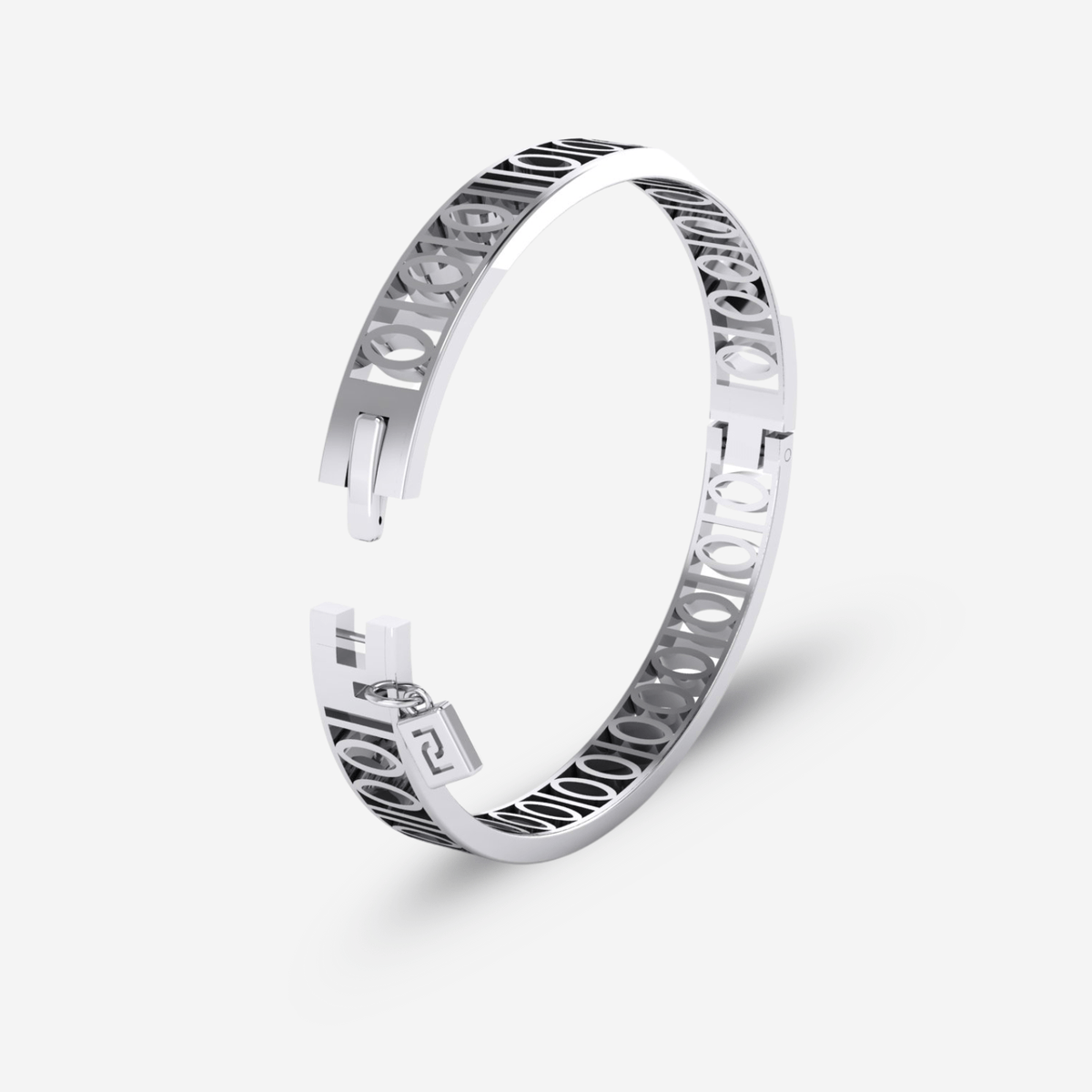 Encoded &quot;WORTHY&quot; Bracelet in Silver