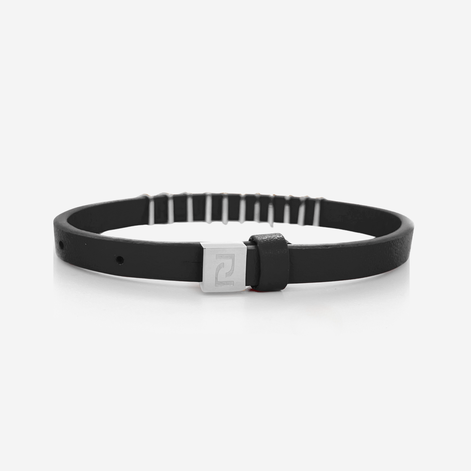 Modern Contrast Encoded Year Bracelet - Black & Silver Single Strap