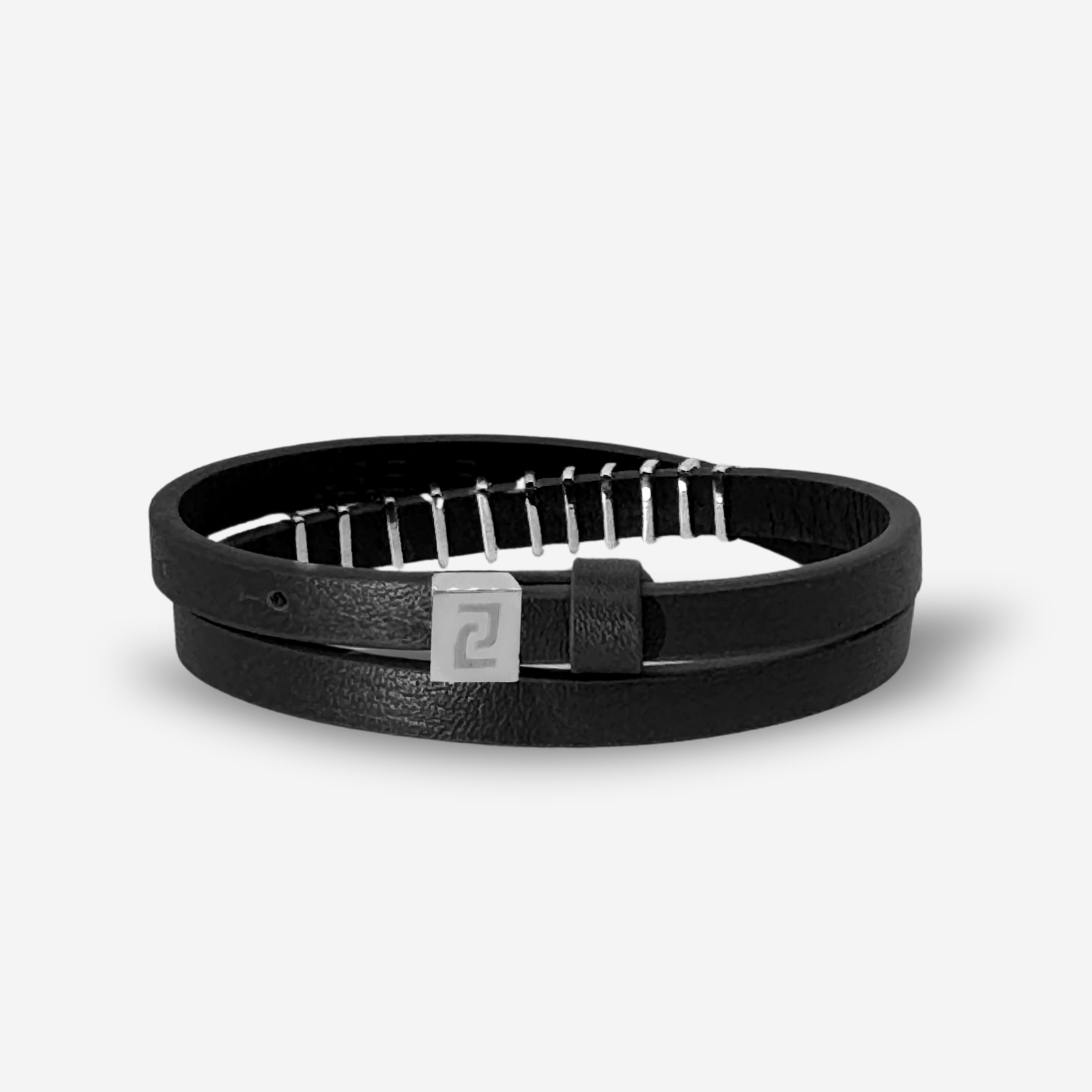 Modern Contrast Encoded Year Bracelet - Black & Silver