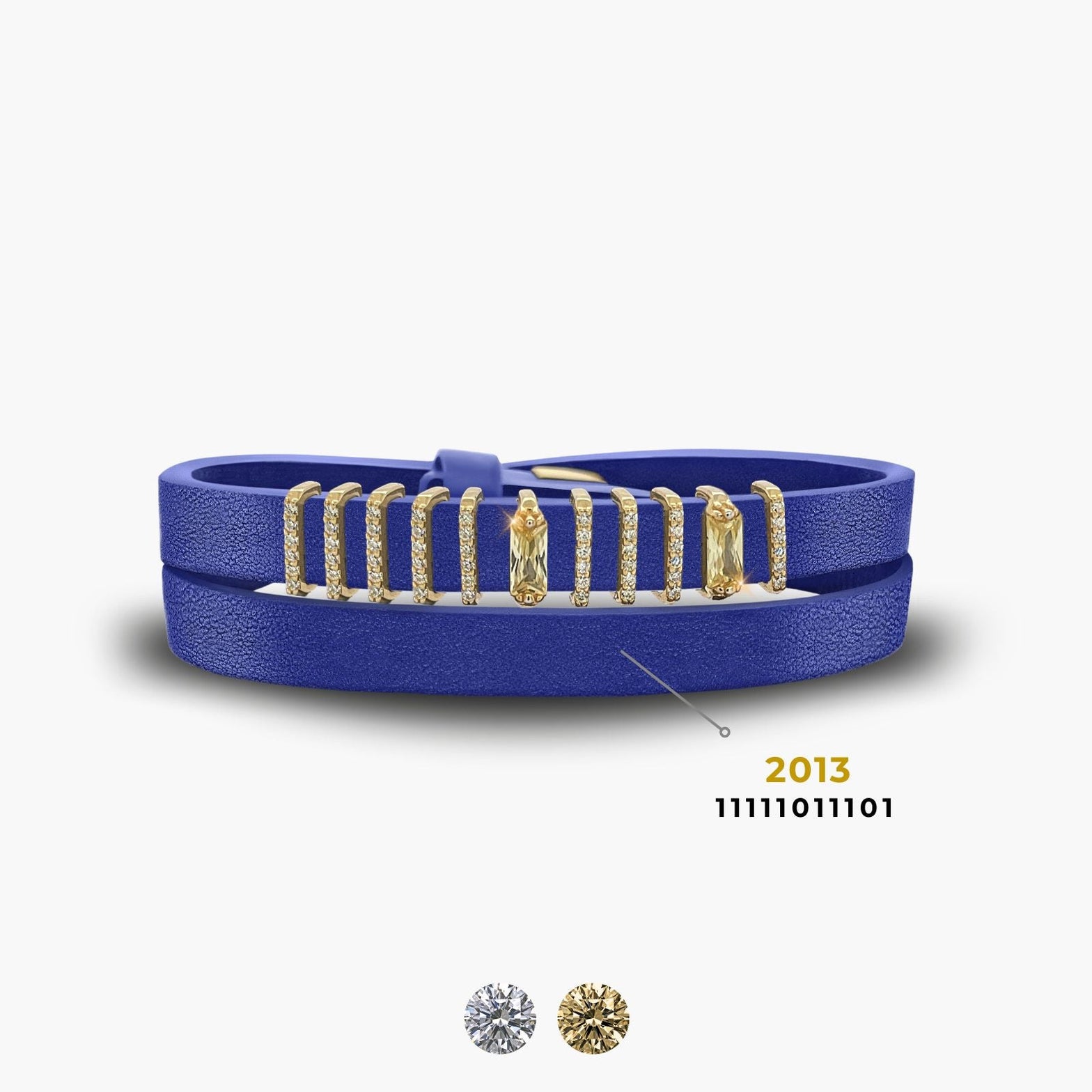 Royal Azure Encoded Year Bracelet - Blue & Gold